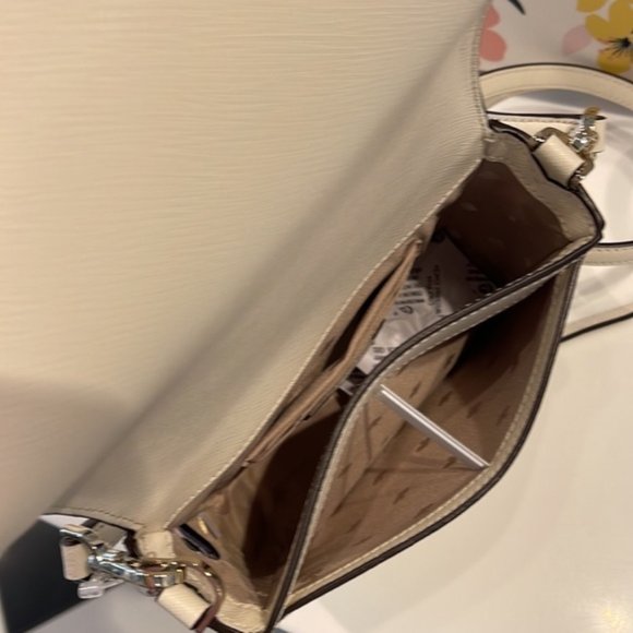 Kate Spade Staci Square Crossbody Saffiano Leather Parchment - Picture 3 of 16